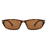 HS2242 - Slim Rectangle Color Tint Narrow Wholesale Sunglasses