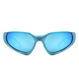 HS1182 - Rectangle Retro Fashion Wrap Around Wholesale Sunglasses