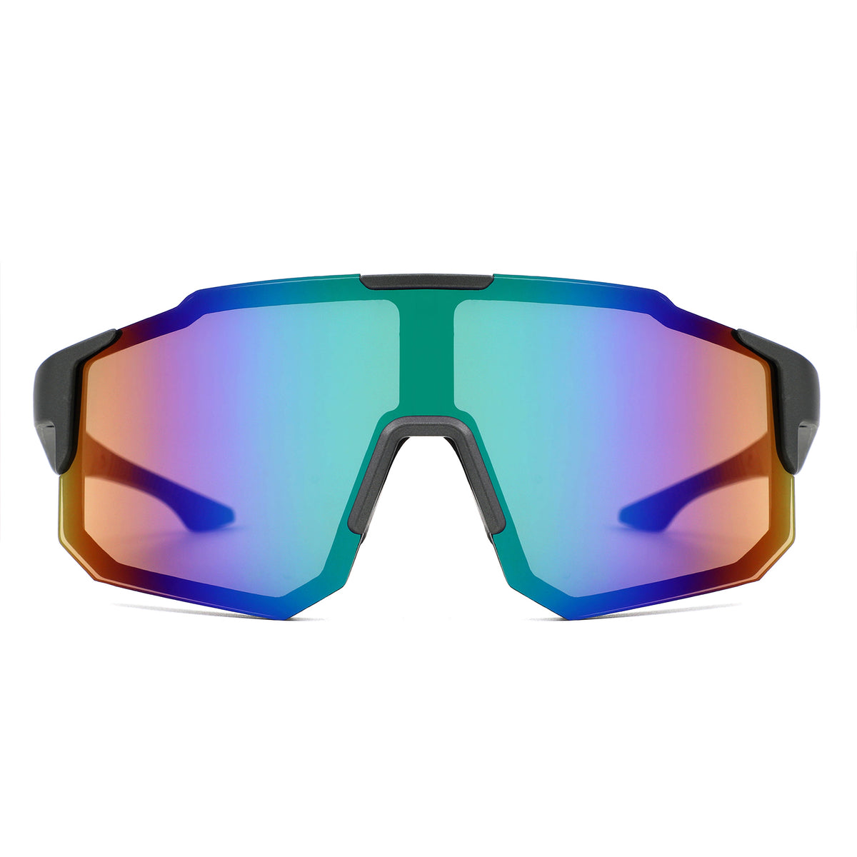 HY1023 - Oversized Sport Mirrored Shield Performance Sunglasses