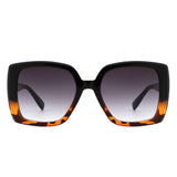 S2139 - Oversize Flat Top Square Women Fashion Wholesale Sunglasses