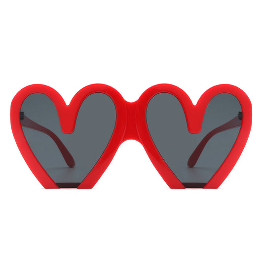 68159 - Heart Shaped Oversized Party Fashion Wholesale Sunglasses