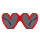 68159 - Heart Shaped Oversized Party Fashion Wholesale Sunglasses