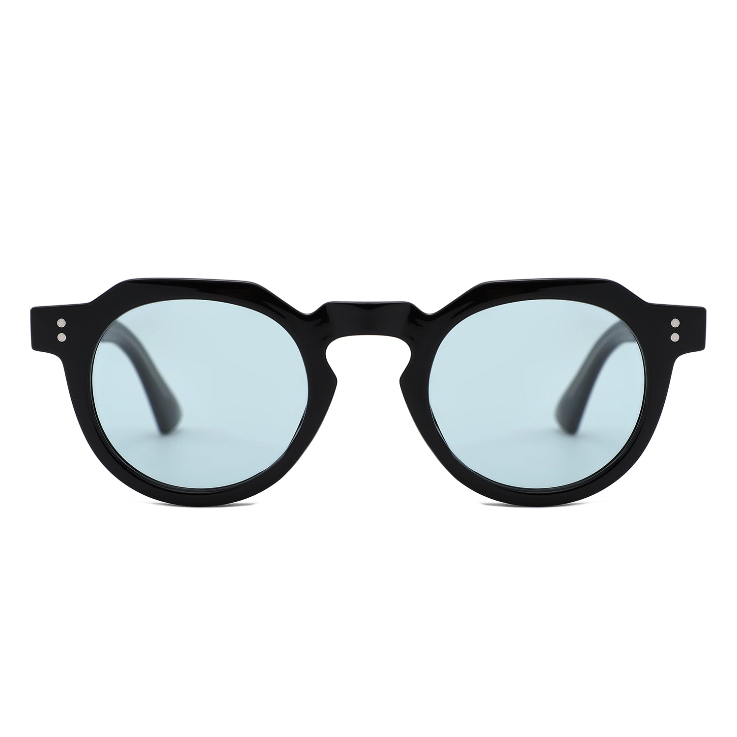 P/C028-1 - Round Keyhole Modern Sunglasses - Iris Fashion