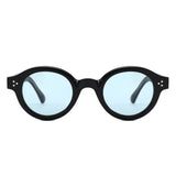 P/C027-1 - Retro Thick Frame Round Sunglasses - Iris Fashion