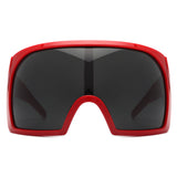 HS2152 - Oversize Square Wrap Around Curved Shield Wholesale Sunglasses