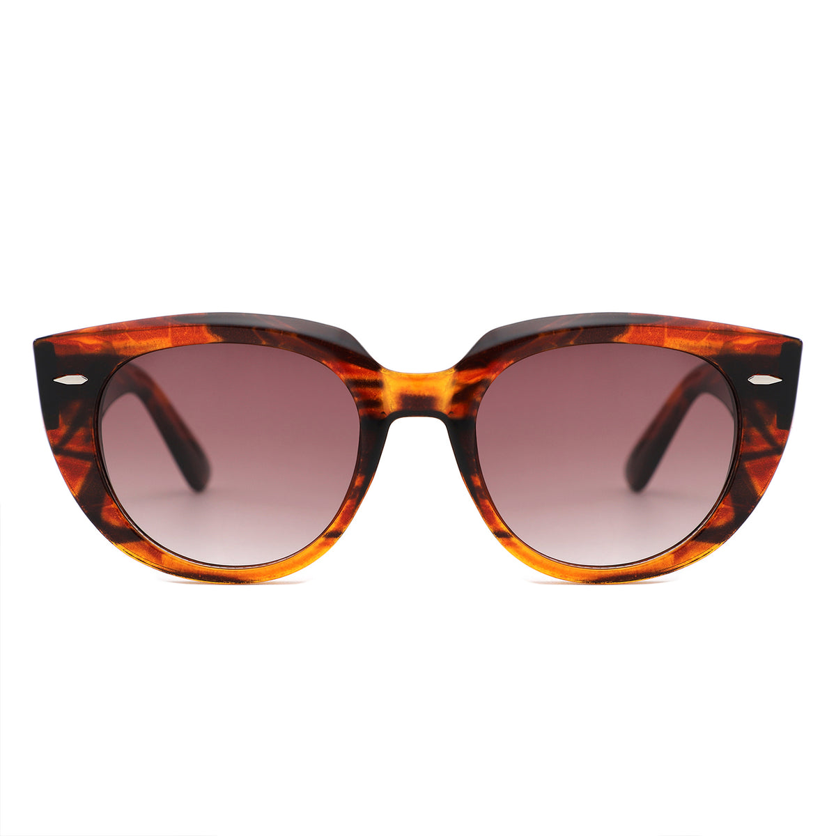 HS1424 - Women Round Cat Eye Fashion Sunglasses