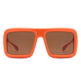 HS1281 - Oversize Square Flat Top Women Fashion Wholesale Sunglasses