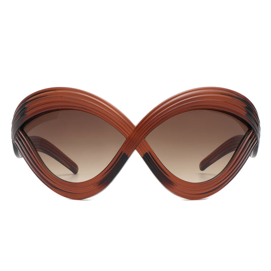 HS2159 - Women Oversize Irregular Round Fashion Cat Eye Wholesale Sunglasses