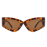 HS1235 - Rectangle Geometric Tinted Chunky Square Wholesale Sunglasses