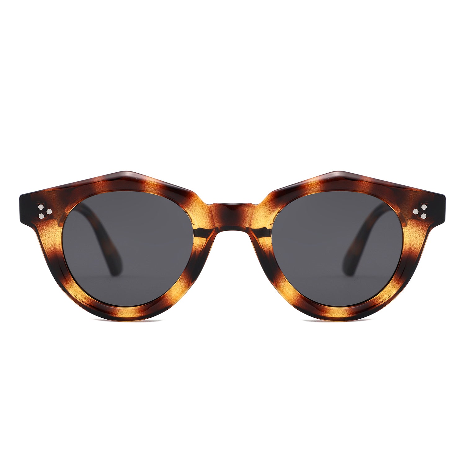 P/C028-1 - Chunky Round Keyhole Retro Sunglasses - Iris Fashion