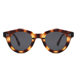 P/C028-1 - Chunky Round Keyhole Retro Sunglasses - Iris Fashion