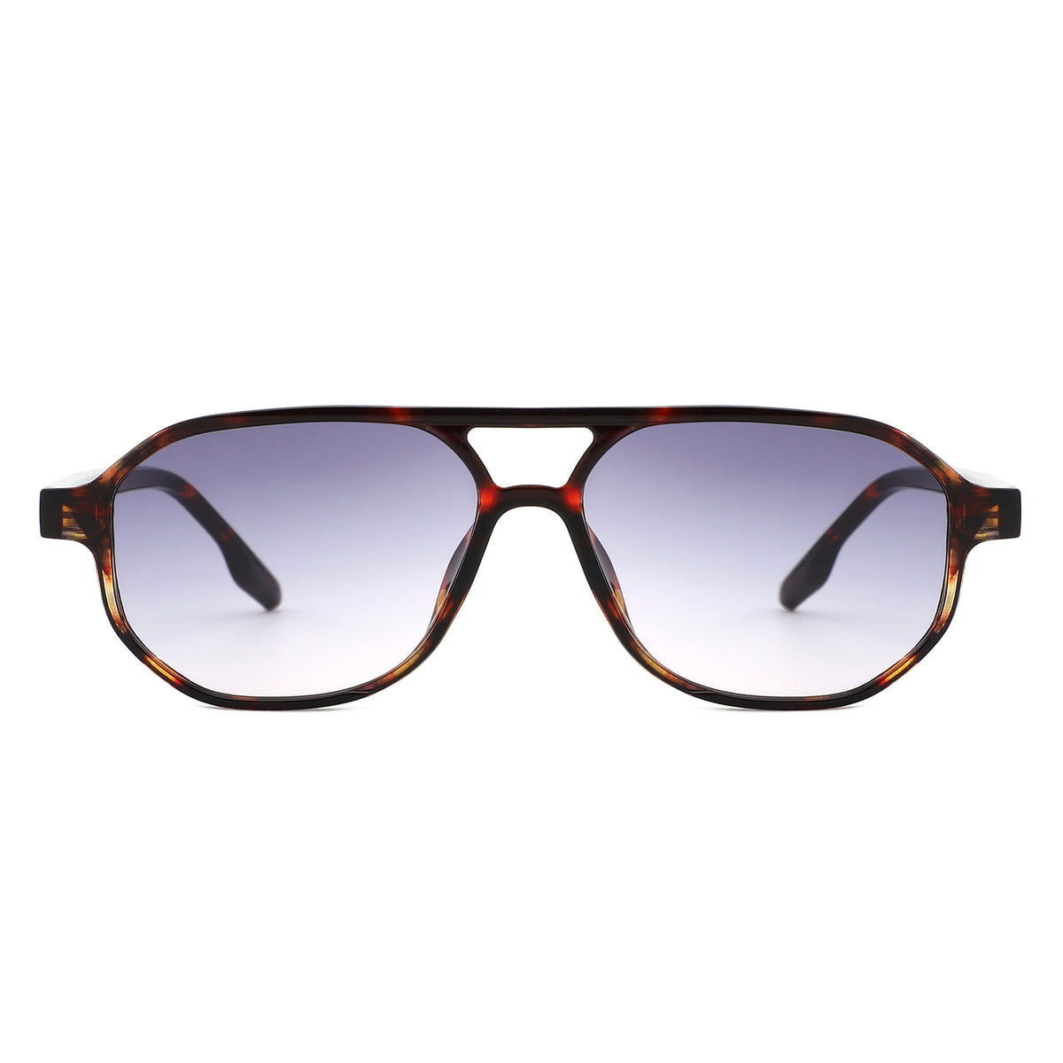 S1254 - Retro Brow-Bar Tinted Fashion Aviator Wholesale Sunglasses