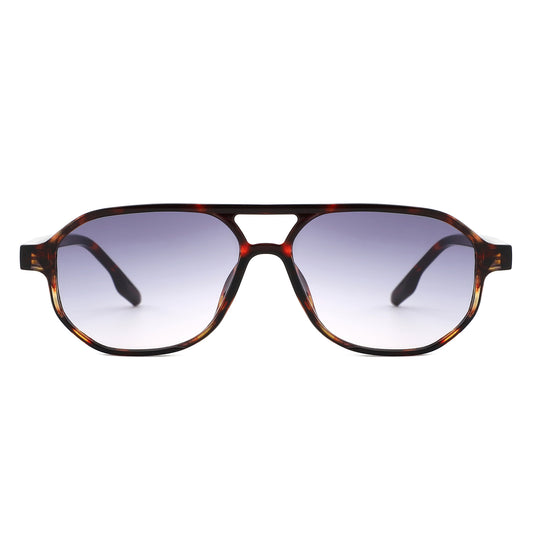 S1254 - Retro Brow-Bar Tinted Fashion Aviator Wholesale Sunglasses