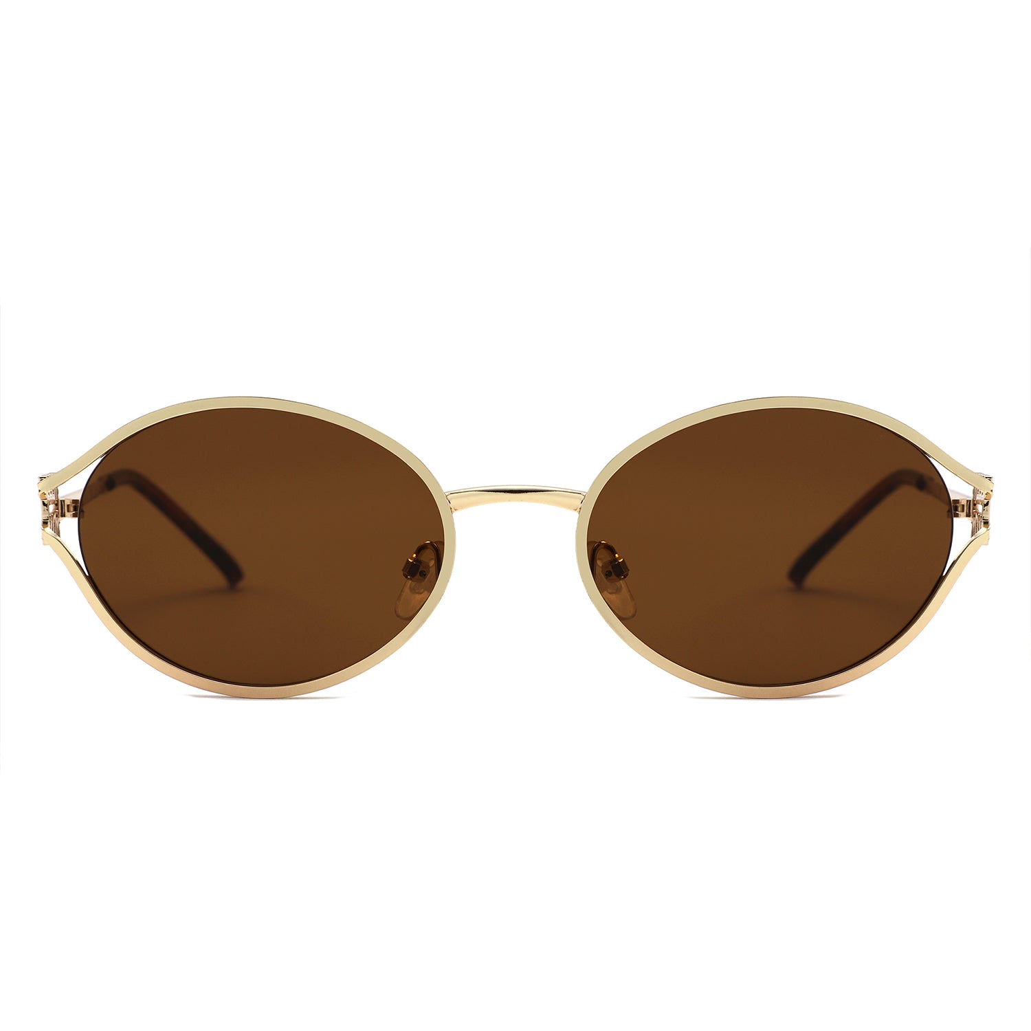 HJ2152 - Vintage Round Metal Color Tint Lenses Sunglasses - Iris Fashion