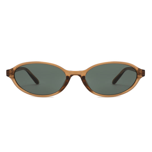 HS2234 - Slim Retro Oval Fashion Color-Tint Wholesale Sunglasses