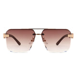 HJ2137 - Rimless Square Fashion Top-Bar Wholesale Sunglasses
