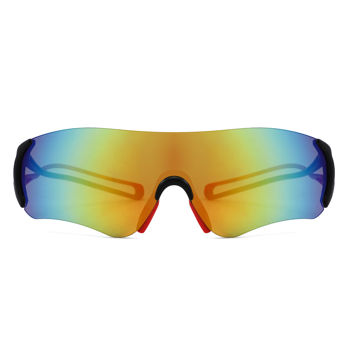 HS2263 - Rimless Performance Wraparound Shield Sport Sunglasses