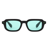 S1257 - Retro Flat Top Tinted Bold Square Wholesale Sunglasses