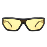 HS1288 - Square Wrap Around Geometric Fashion Wholesale Sunglasses