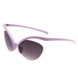 S1226 - Rimless Futuristic Oval Irregular Fashion Cat Eye Wholesale Sunglasses