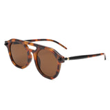 HS2155 - Round Retro Brow-Bar Circle Vintage Wholesale Sunglasses