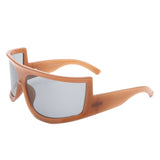 S2133 - Oversize Irregular Fashion Large Square Wrap Around Wholesale Sunglasses