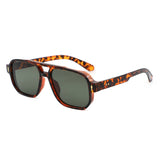 HS1433 - Oversized Brow-Bar Square Aviator Sunglasses