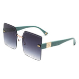 S2135 - Women Rimless Chic Fashion Square Tinted Wholesale Sunglasses