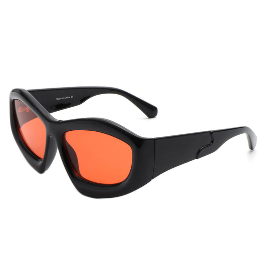 S1223 - Geometric Square Tinted Oversize Chunky Fashion Wholesale Sunglasses