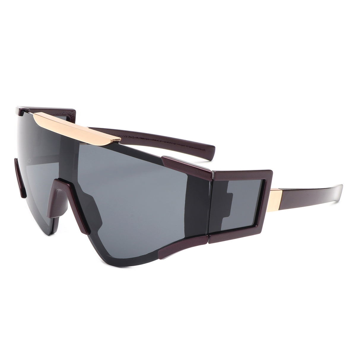 HS3021 - Square Oversize Fashion Shield Flat Top Sport Wholesale Sunglasses