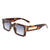 HS2151 - Rectangle Retro Flat Top Chic Fashion Square Wholesale Sunglasses