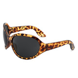 HS1242 - Oversize Fashion Curved Large Women Round Wholesale Sunglasses