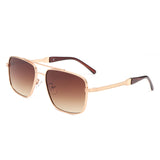 J2037 - Square Flat Top Tinted Brow-Bar Fashion Wholesale Sunglasses