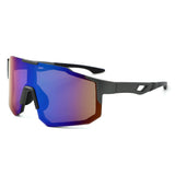 HY1023 - Oversized Sport Mirrored Shield Performance Sunglasses
