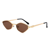 HJ2150 - Slim Metal Geometric Cat Eye Sunglasses