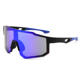 HY1024 - Sport Rimless Mirrored Shield Sunglasses