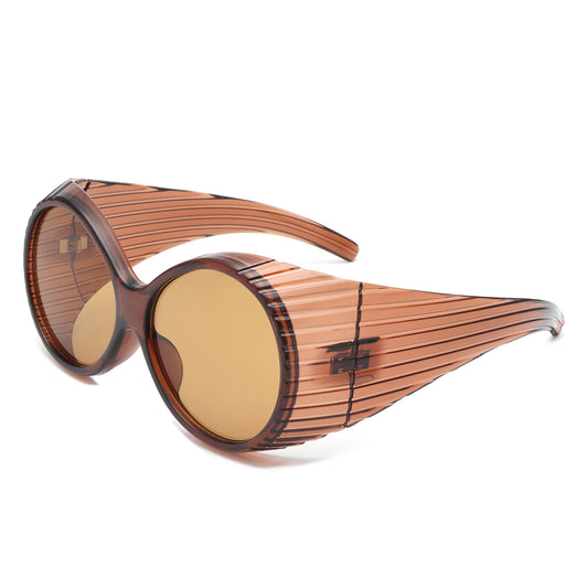 HS2156 - Oversize Round Wrap Around Fashion Women Wholesale Sunglasses