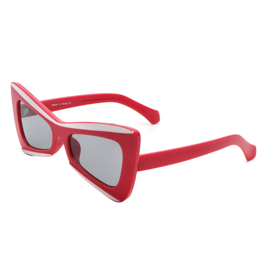 S1227 - Retro Triangle Narrow Chic Modern Fashion Cat Eye Wholesale Sunglasses