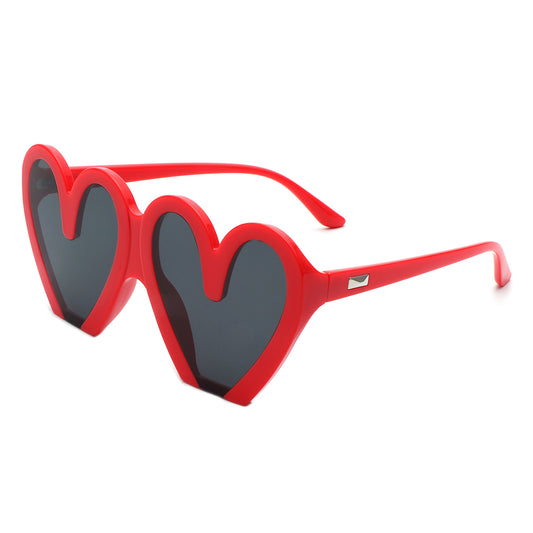 68159 - Heart Shaped Oversized Party Fashion Wholesale Sunglasses