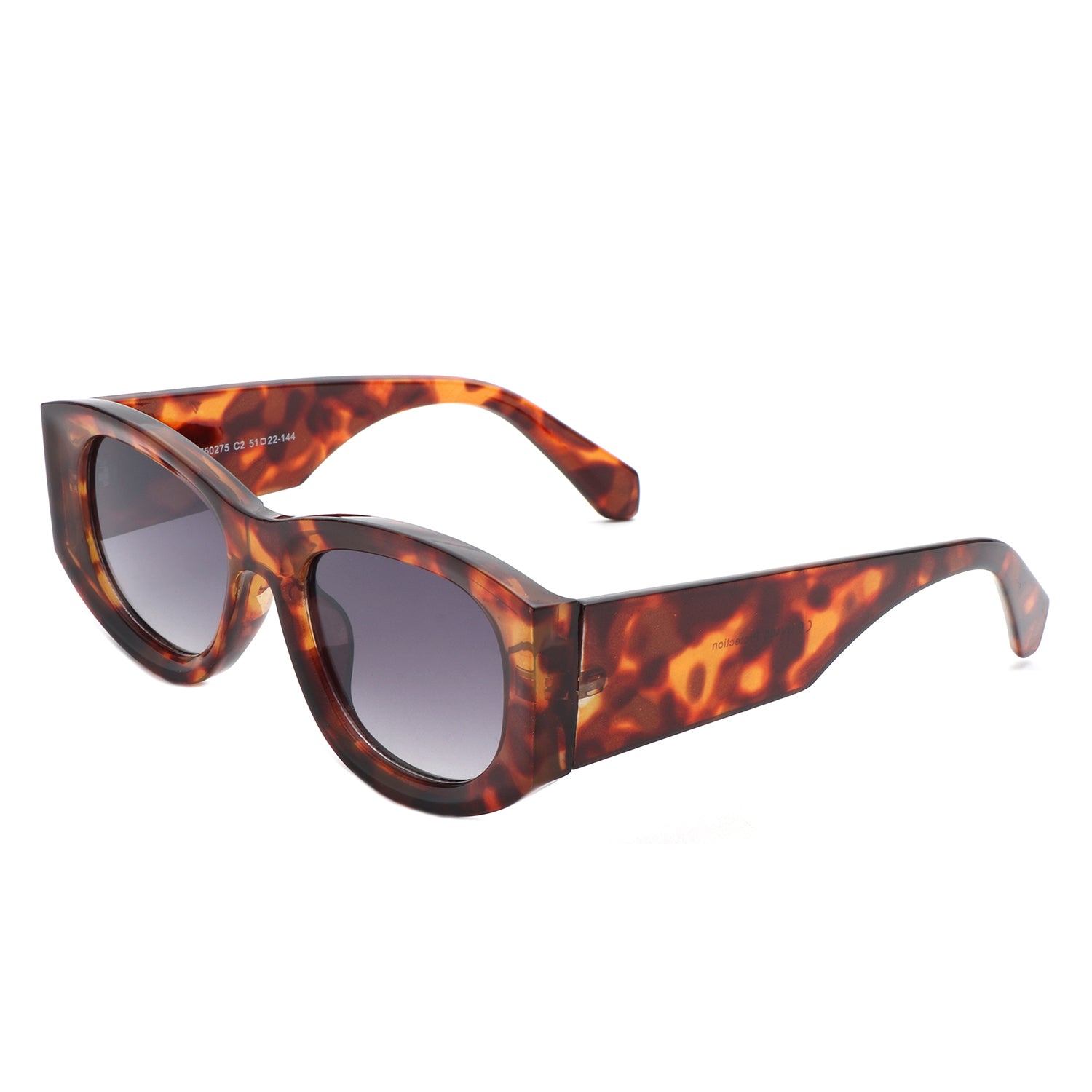 S1229 - Women Chunky Retro Oval Fashion Wholesale Sunglasses