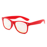 067 - Square Reto Mirrored Prism Lens Sunglasses