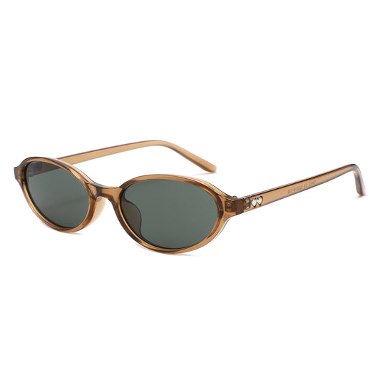 HS2234 - Slim Retro Oval Fashion Color-Tint Wholesale Sunglasses