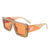 HS1280 - Square Retro Flat Top Thick Frame Two-Tone  Fashion Wholesale Sunglasses