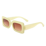 HS1265 - Square Flat Top Narrow Tinted  Fashion Wholesale Sunglasses