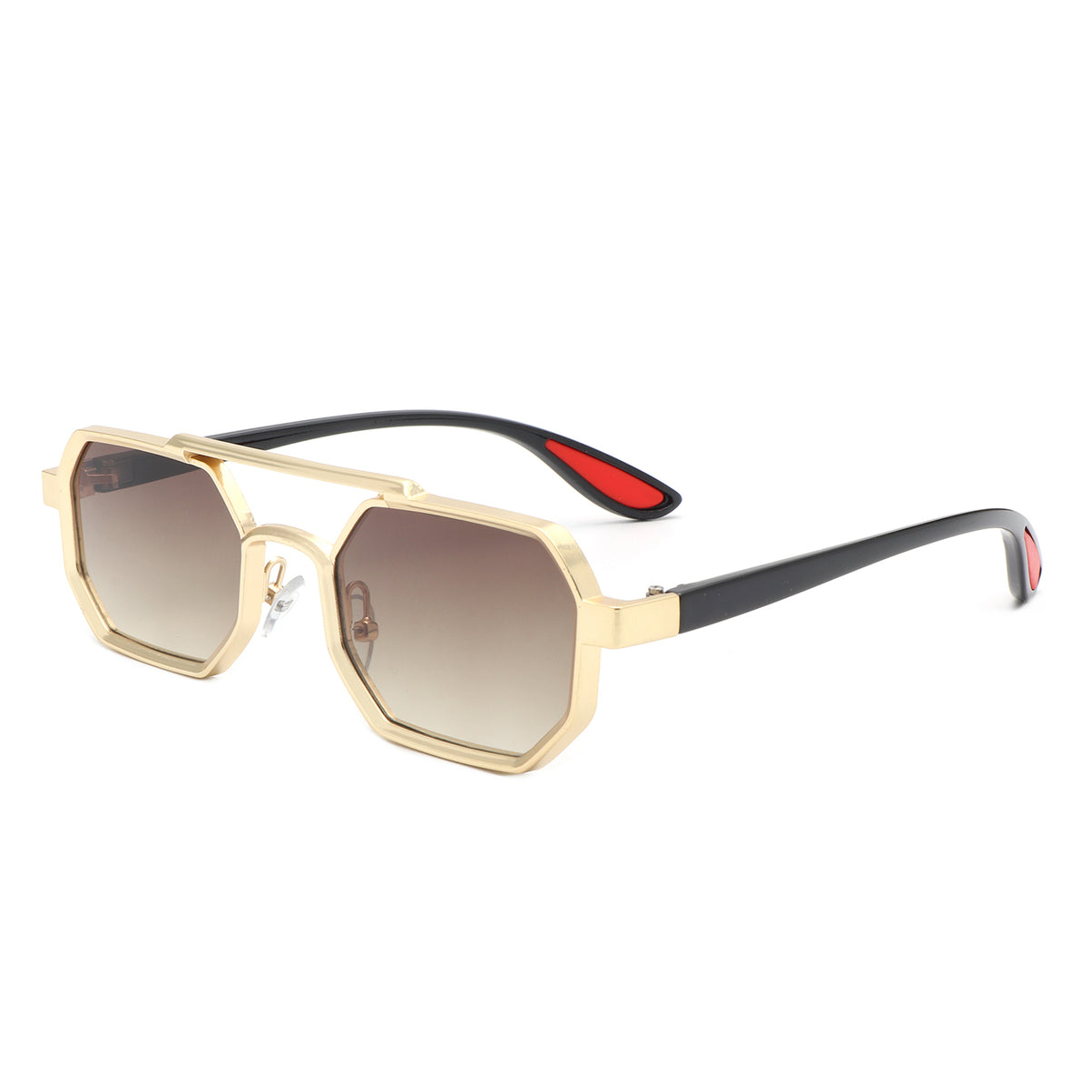 HJ2068 - Square Geometric Fashion Brow-Bar Retro Wholesale Sunglasses