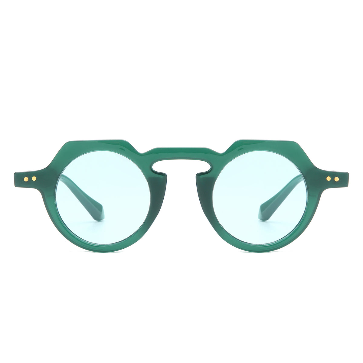 HS1283 - Round Retro Geometric Tinted Circle Fashion Wholesale Sunglasses