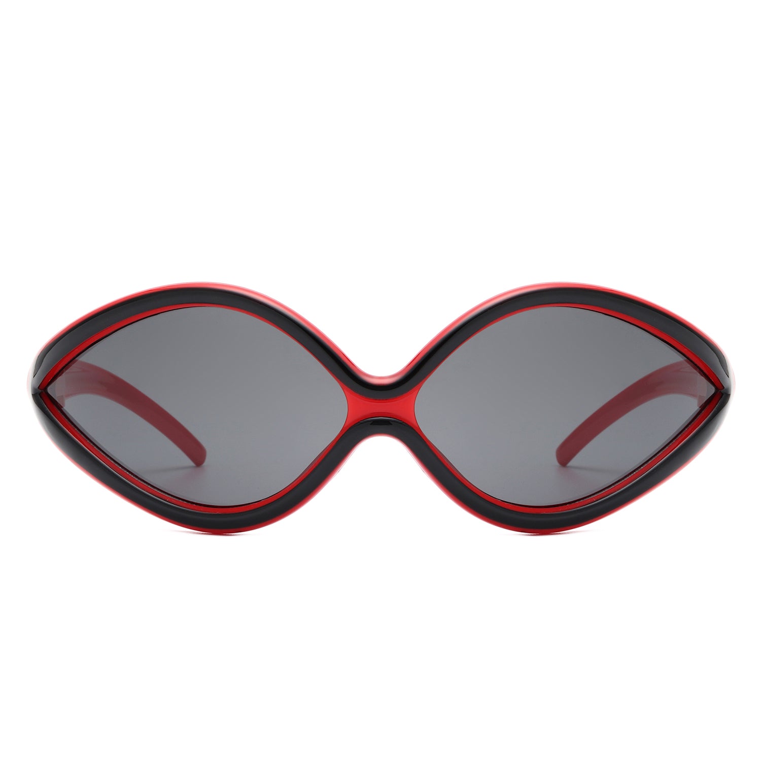 HS1274 - Oversize Oval Fashion Wrap Around Cat Eye Wholesale Sunglasses