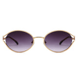 HJ2152 - Vintage Round Metal Color Tint Lenses Sunglasses - Iris Fashion