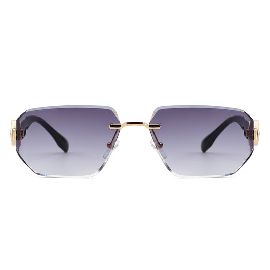 HJ2139 - Geometric Rimless Sleek Fashion Women Sunglasses