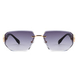 HJ2139 - Geometric Rimless Sleek Fashion Women Sunglasses